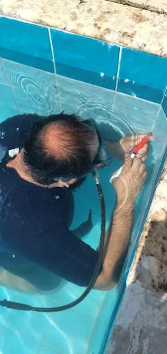 Inspeção técnica em piscina